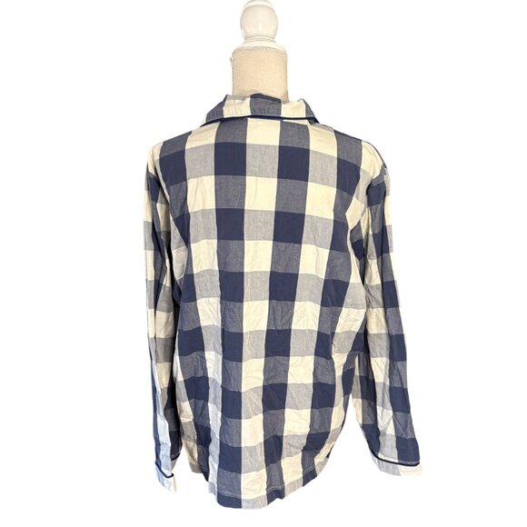 Hästens Blue Check Pajama Shirt TOP ONLY M medium plaid button up Hastens - Picture 7 of 11